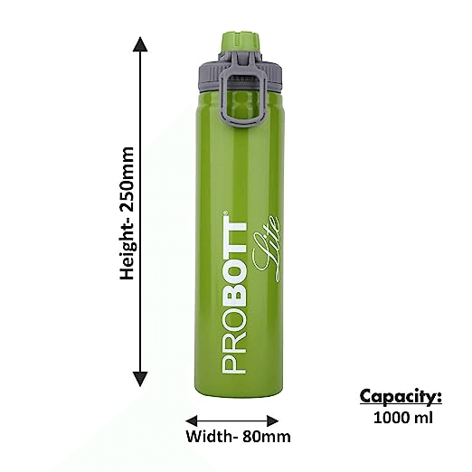 Probott Lite Stainless Steel Water Bottle Without Vacuum Tech -1000 ml