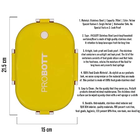 Probott You and Me Comby Set of 2, 1 Water Bottle 750ml, 1 Lunch Box 710ml, Combo Gift Set with Carry Bag