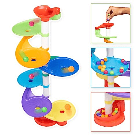 Ratna's Rainbow Whirlpool 7 Layer Ball Drop and Roll Swirling Tower for Baby and Toddler Development of Age 3+ Years Kids Multicolour