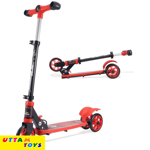 R For Rabbit Road Runner Drift Scooter - Metal Body, 3 Level Height Adjustment, Anti Slip Deck (Red)