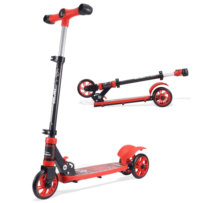 R For Rabbit Road Runner Drift Scooter - Metal Body, 3 Level Height Adjustment, Anti Slip Deck (Red)