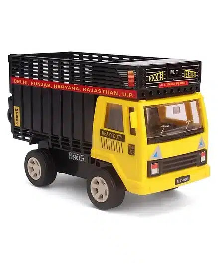 Shinsei Pull Back Goods Carrier Truck - Black & Yellow