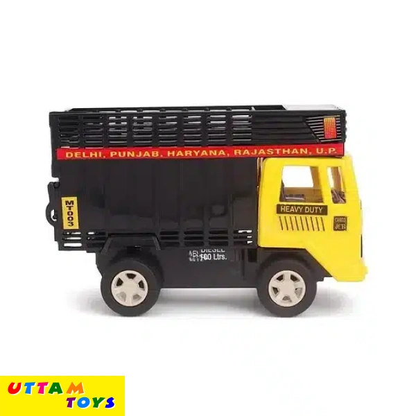 Shinsei Pull Back Goods Carrier Truck - Black & Yellow