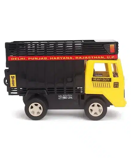 Shinsei Pull Back Goods Carrier Truck - Black & Yellow