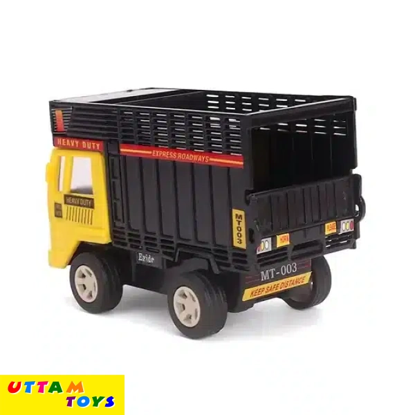 Shinsei Pull Back Goods Carrier Truck - Black & Yellow