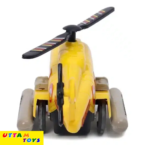 Shinsei I.A.F. Helicopter Pull Back Toy- Yellow