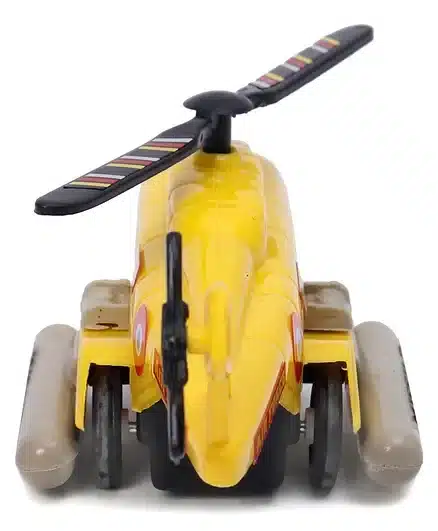 Shinsei I.A.F. Helicopter Pull Back Toy- Yellow