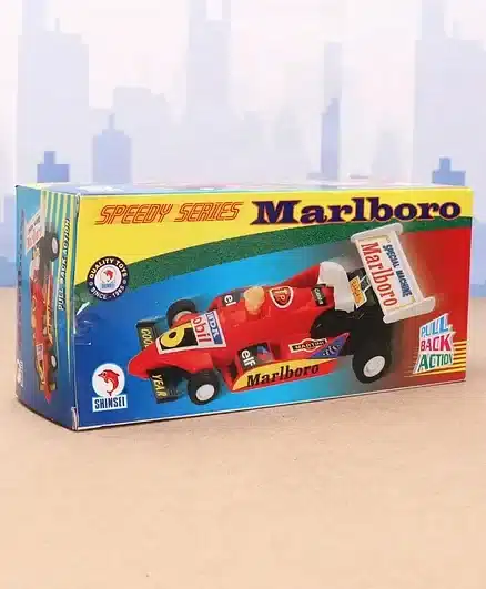 Shinsei Pull Back Marlboro | Miniature Scaled Models | Dinky Cars |-Blue