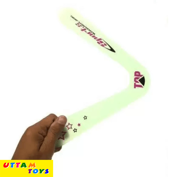 Bestie Toys Flying Boomerang Glowing In Dark V- Shaped Returning Boomerang Toy Right Handed Non-returning Boomerang