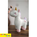 Uttam Toys Super Soft Plush White Unicorn Toy with golden horn – 40 cm