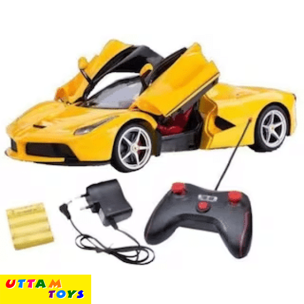 Uttam Toys R/C Super Car Remot Control Open The Door -Yellow