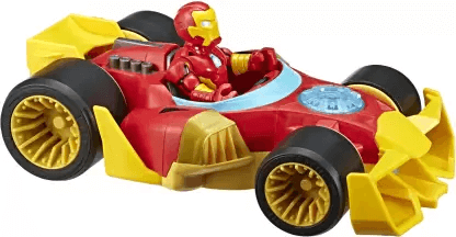 Super Hero Adventures Playskool Heroes Marvel Iron Man Speedster, 5-Inch Figure and Vehicle Set, Collectible Toys