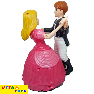 Dancing Couple Angel Doll and Prince Tango Dance with Light and Music - 360 Degree Rotation