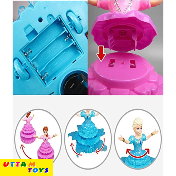 Toyboi Rotating Princess Doll with Music,Dancing, Rotating and 3D Lighting