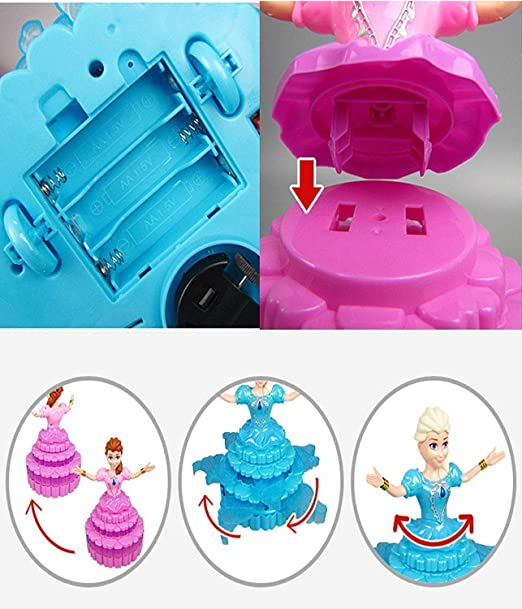 Toyboi Rotating Princess Doll with Music,Dancing, Rotating and 3D Lighting