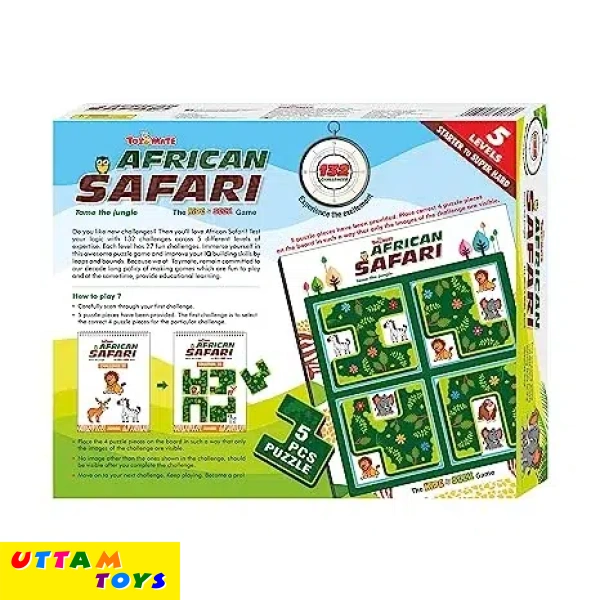 Toymate Smart Fun Activity Games Toys Brain IQ Development Puzzles (African Safari)