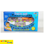 Musical Train Set with Long Track with Rotating Gears Transparent Plastic Body