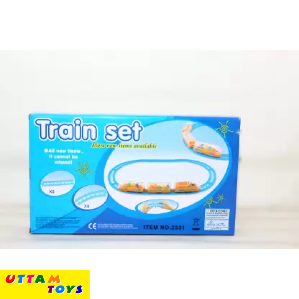 Musical Train Set with Long Track with Rotating Gears Transparent Plastic Body