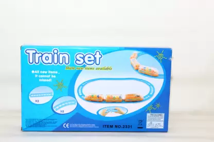 Musical Train Set with Long Track with Rotating Gears Transparent Plastic Body