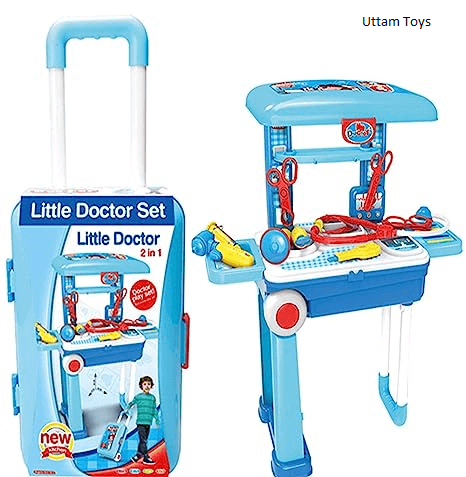 Little Doctor 2 in 1 Kids Luggage Real Action Play Set !