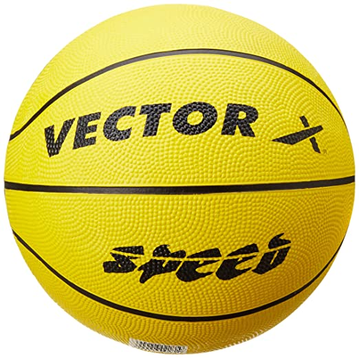 Vector X Speed Rubber Basketball (Color:Yellow, Size:7)