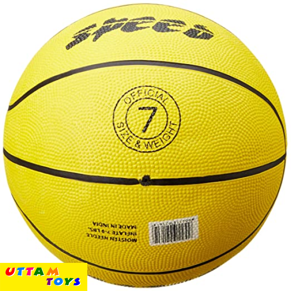 Vector X Speed Rubber Basketball (Color:Yellow, Size:7)