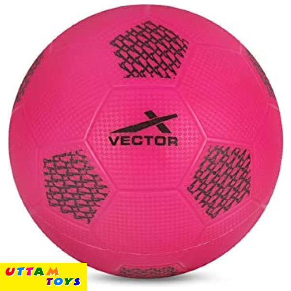 Vector X PVC Soft Kick Football for Sports, Training, Match - 20 cm (Pink)