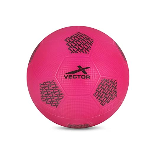 Vector X PVC Soft Kick Football for Sports, Training, Match - 20 cm (Pink)