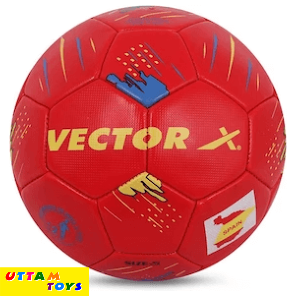 Vector X Spain Soccer Ball PVC Football For Training And Practice (Red) Size-5