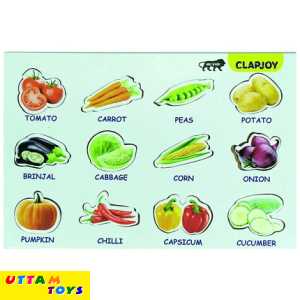 Uttam Toys Educational And Learning Puzzle Tray (Vegetable)