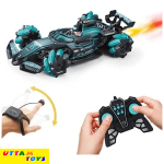 Uttam Toys Hand Sensor Stunt Toy Car Remote Control Smoke Car with LED Lights for Kids 1:10 Fog Stunt Drift Rc Car High Speed Racer Remote Control Toys 360° Rotation Fast Stunt Toy Car