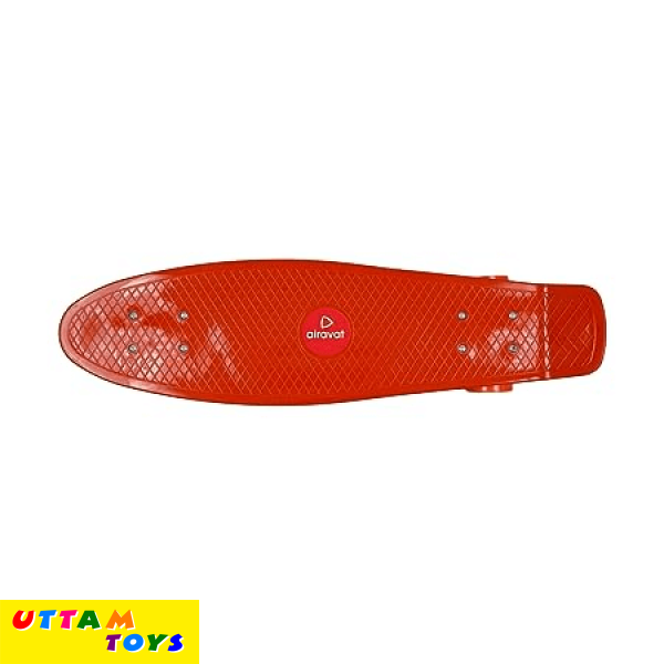 Airavat Flash Skateboard Orange Made of ABS Plastic, Metal and PU Wheel with Weight Capacity Upto 65Kg