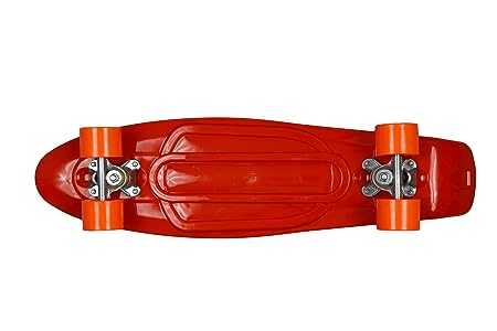 Airavat Flash Skateboard Orange Made of ABS Plastic, Metal and PU Wheel with Weight Capacity Upto 65Kg