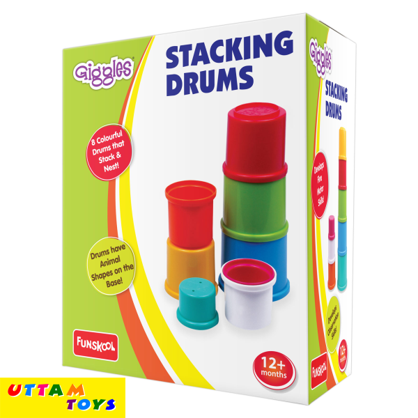 Funskool Giggles Stacking Drums Multicolour