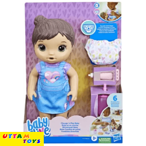 Hasbro Baby Alive Change and Play Baby Doll, Drinks and Wets, Reusable Cloth Diaper for Kids (Multicolor)