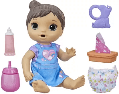 Hasbro Baby Alive Change and Play Baby Doll, Drinks and Wets, Reusable Cloth Diaper for Kids (Multicolor)