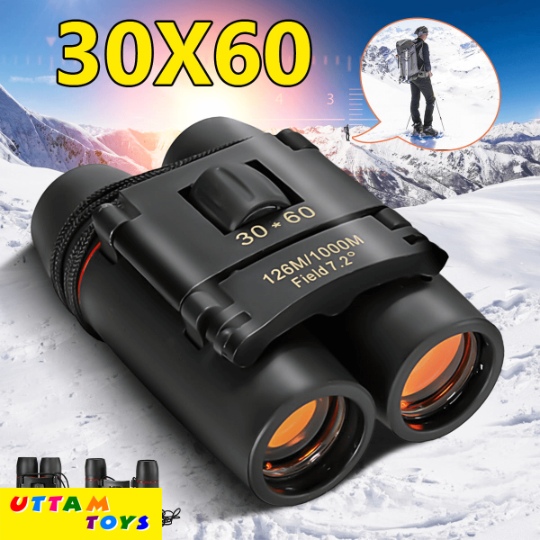 Uttam Toys Day&Night Vision Binoculars 30 x 60 Zoom Outdoor Waterproof Binoculars for Folding Spotting