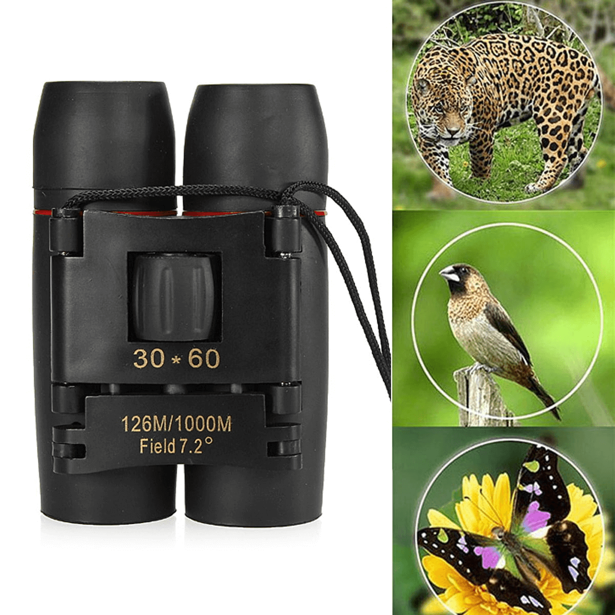 Uttam Toys Day&Night Vision Binoculars 30 x 60 Zoom Outdoor Waterproof Binoculars for Folding Spotting