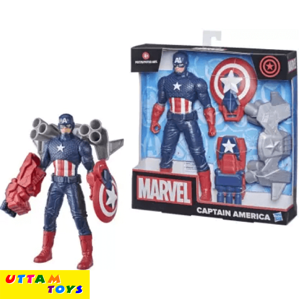 Hasbro Marvel 9.5-inch Scale Super Heroes and Villains Action Figure Toy Captain America (Multicolor)