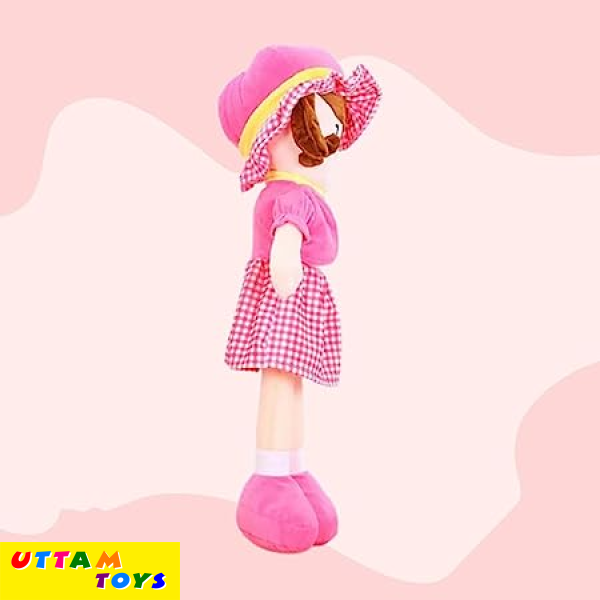 Uttam Toys Big Size Super Soft Stuffed Girl Winky Candy Doll-Polyfill Washable Cuddly Soft Plush Toy-Helps to Learn Role Play-100% Safe for Kids- 60cm