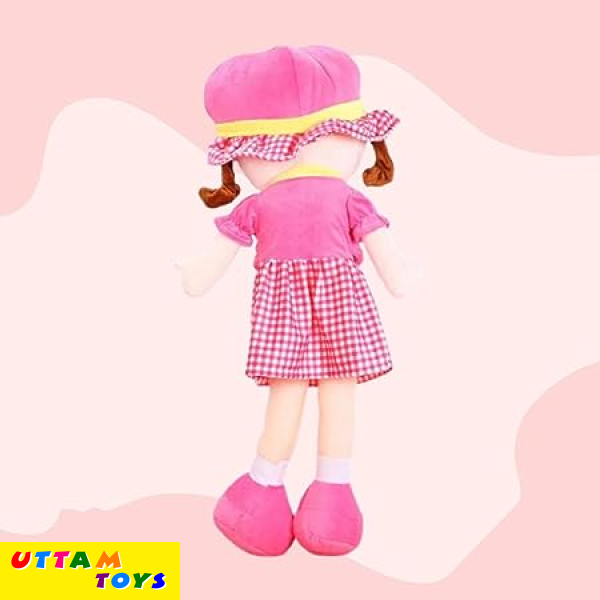 Uttam Toys Big Size Super Soft Stuffed Girl Winky Candy Doll-Polyfill Washable Cuddly Soft Plush Toy-Helps to Learn Role Play-100% Safe for Kids- 60cm