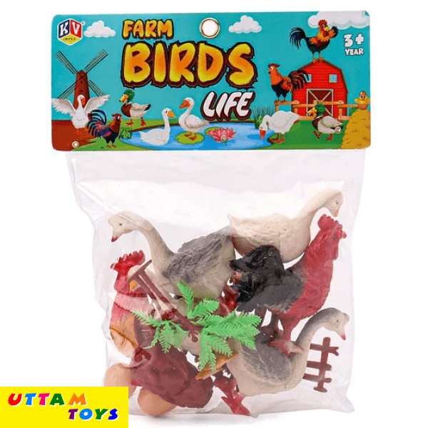 Farm Bird Life Set Pack of 6 - Multicolour