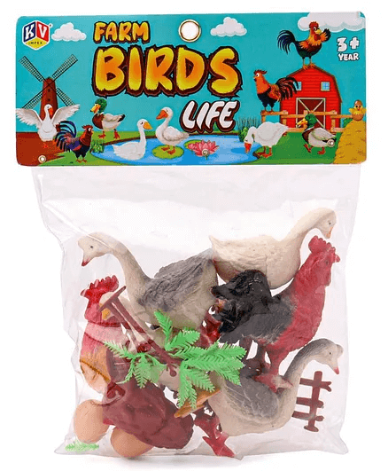 Farm Bird Life Set Pack of 6 - Multicolour