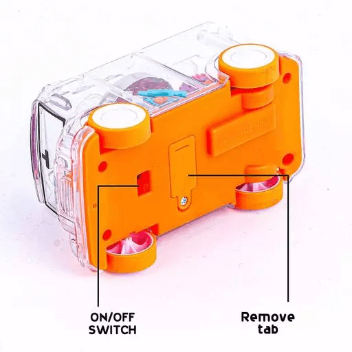 Uttam Toys Gear Transparent Bus Toys for Kids Mini School Bus Toy with Tinkling Sound and Lights - Multicolor