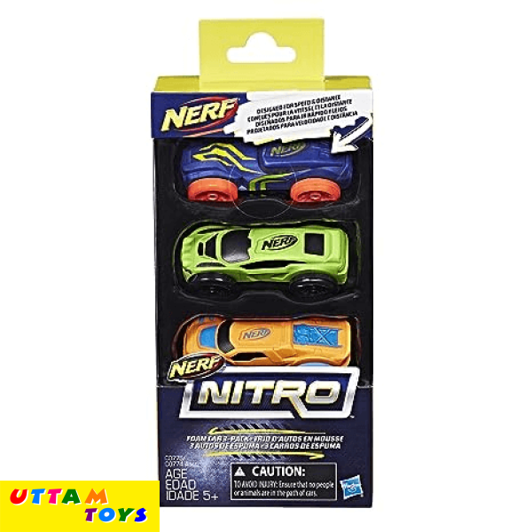 Hasbro Nerf Nitro Foam Car 3-Pack