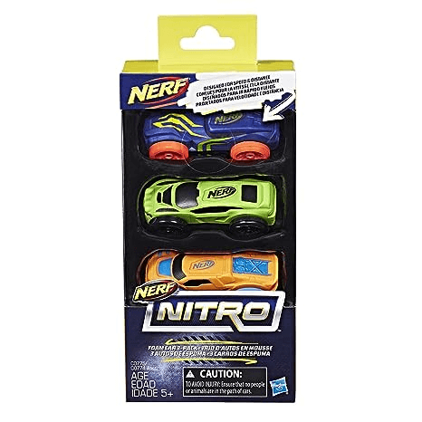 Hasbro Nerf Nitro Foam Car 3-Pack