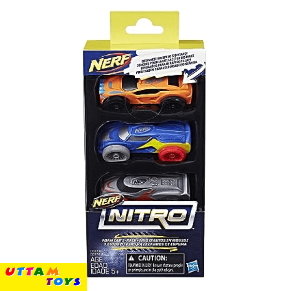 Hasbro Nerf Nitro Foam Car 3-Pack