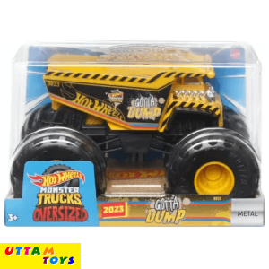 Hot Wheels Monster Trucks, Oversized Monster GOTTA DUMP Truck, 1:24 Scale