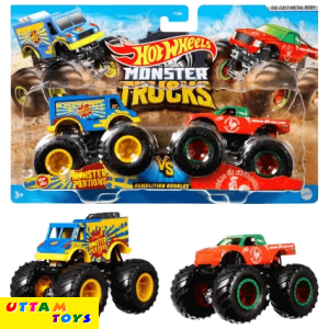 Hot Wheels Monster Trucks Demolition Doubles 1:64 Scale,2 Monster Trucks (Multicolor)