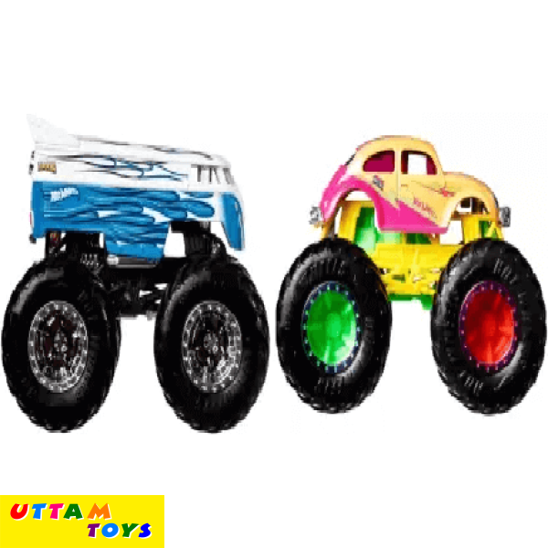 Hot Wheels Monster Trucks Demolition Doubles 1:64 Scale,2 Monster Trucks (Multicolor)